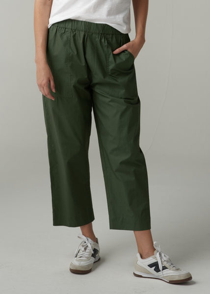 Cloth+Paper+Scissors</p>Straight Leg Cropped Pant</p>(Fairway Green)