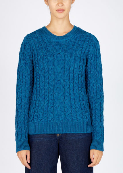 IrelandsEye</p>Dana Cable Knit</p>(Sapphire Marl)