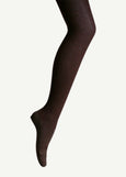 Lamington</p>Merino Wool Textured Knit Tights</p>(Cacao)