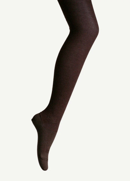 Lamington</p>Merino Wool Textured Knit Tights</p>(Cacao)