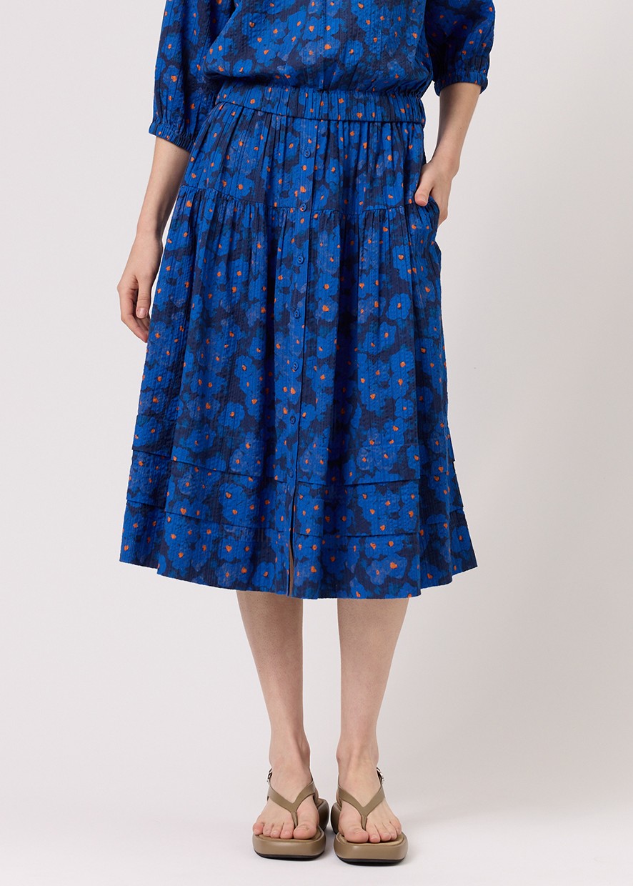 Nancybird</p>Coco Pintuck Skirt</p>(Midnight Floral)