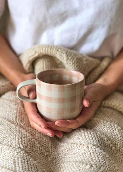 Robert Gordon</p>Cat'S Pyjamas Mug</p>(Soft Terracotta Check)