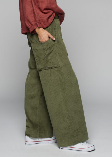 Muse</p>Alira Cord Pant</p>(Moss)