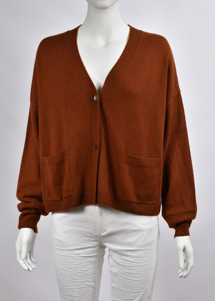 Campbell & Co</p>Crop Cardigan</p>(Chestnut)