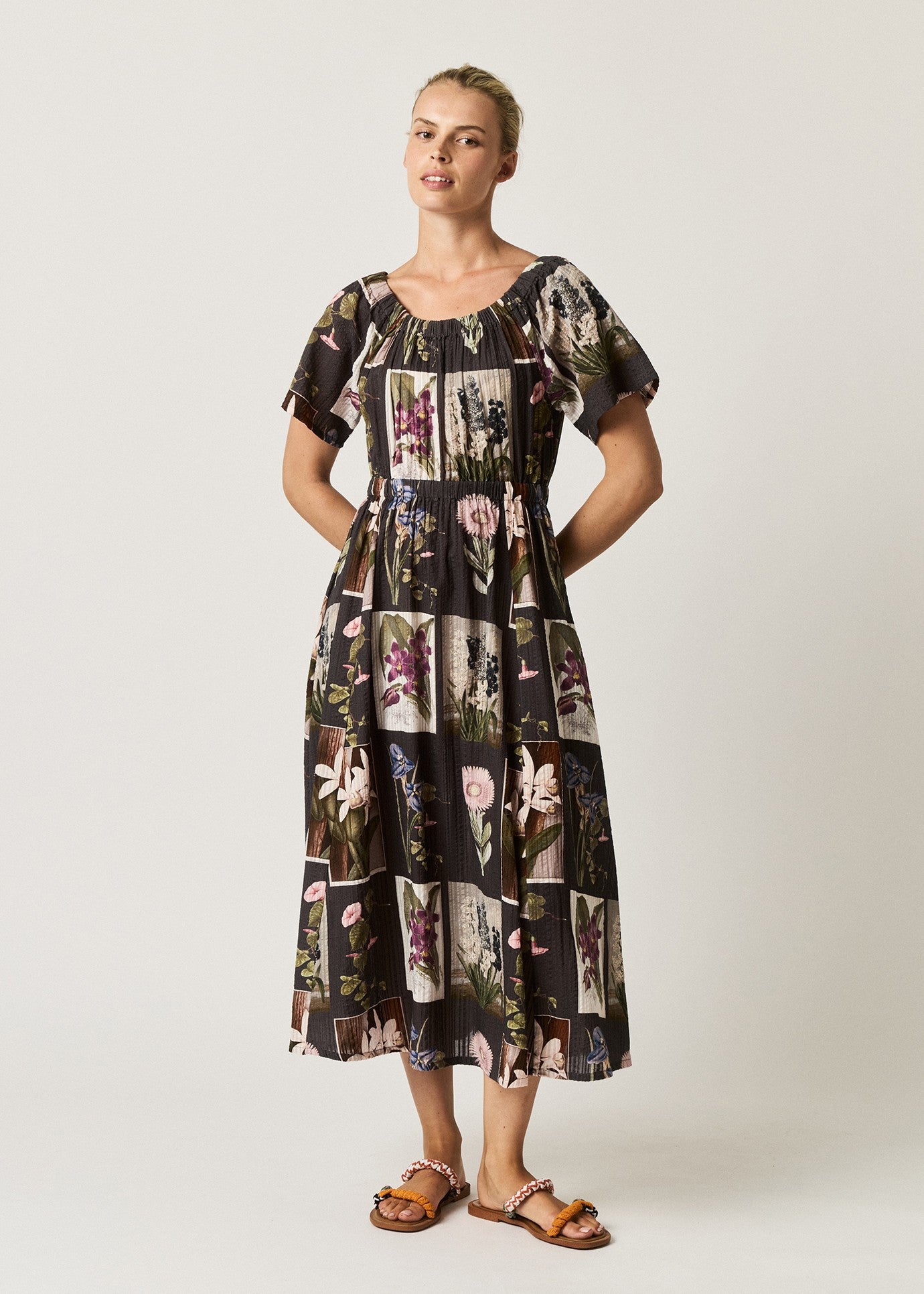 Nancybird</p>ARRIVING SOON! Daphne Dress</p>(Charcoal Archive Floral)