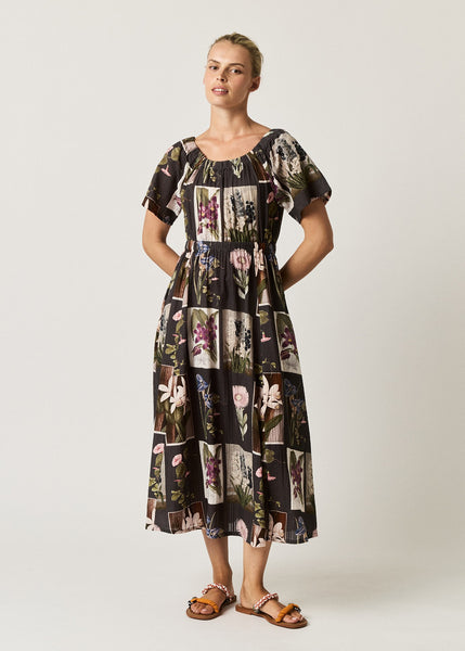 Nancybird</p>ARRIVING SOON! Daphne Dress</p>(Charcoal Archive Floral)