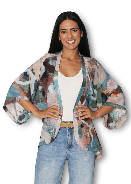 Artist Scarf Collection</p>Silk Kimono</p>(DAY DREAMING - Lizzie Alsop)