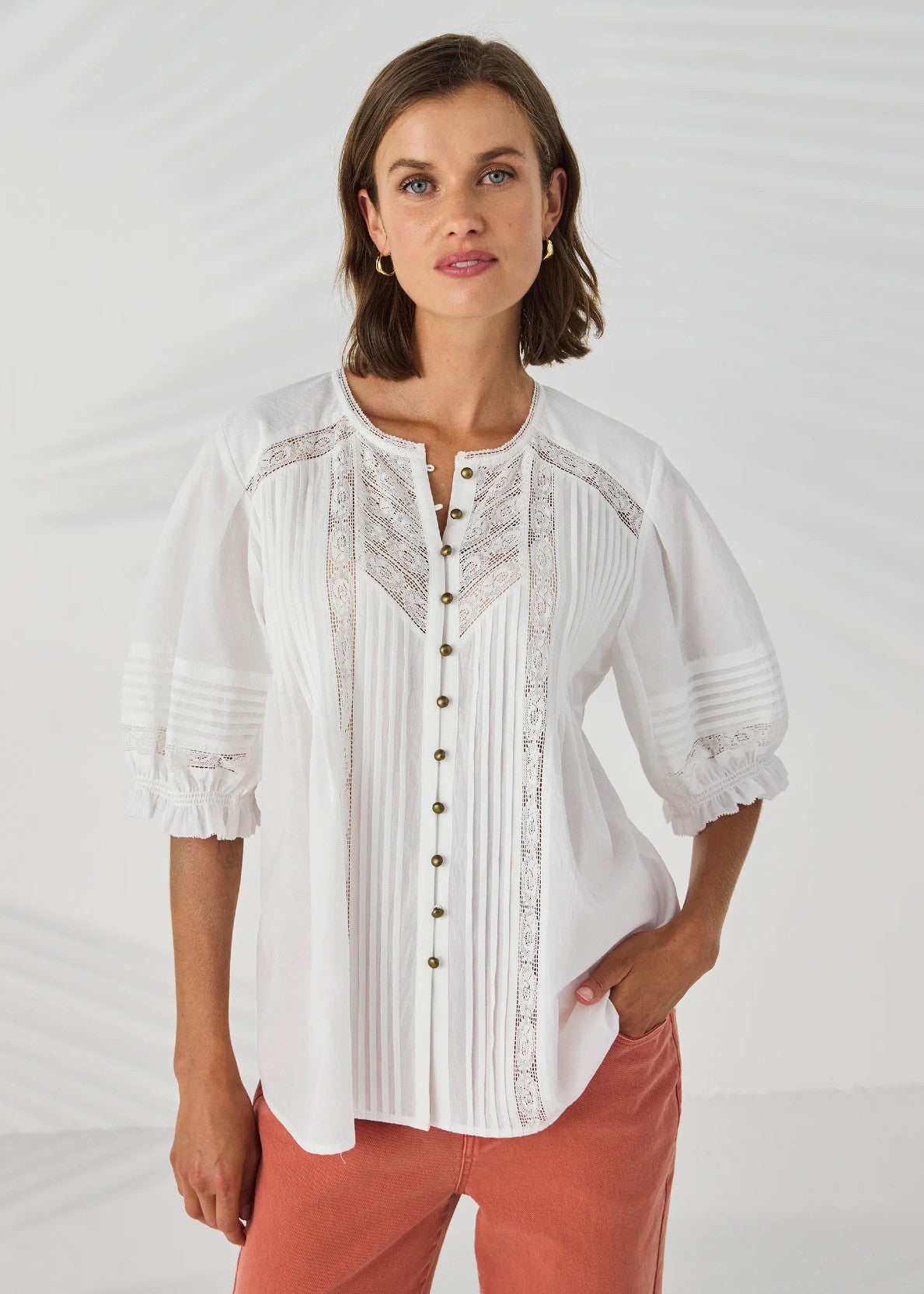 Lania<p/>Dixie Shirt</p>(Ivory)