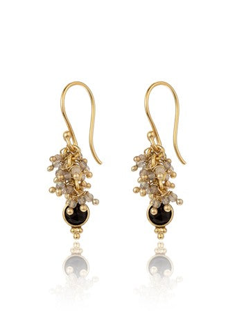 Mae</p>Beaded Tassle Earring</p>(Gold Plated)