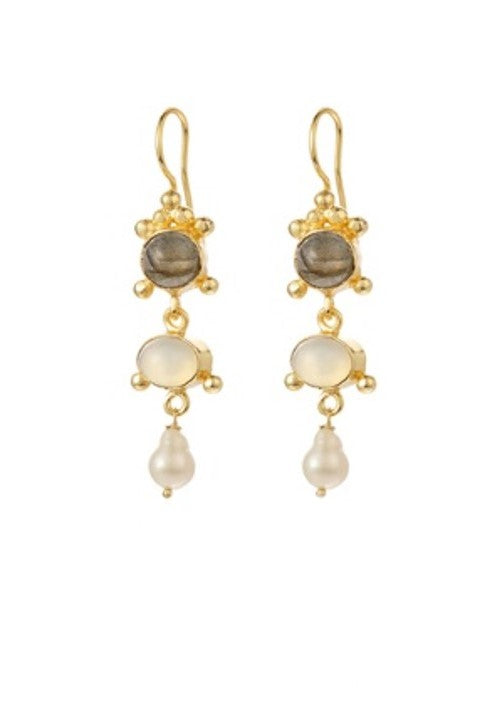 Mae</p>Brass Drop Earring</p>(Gold Plated Brass)