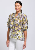 Foil</p>Shirr Bliss Top</p>(Tropics)