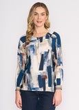 Foil</p>Razzle Dazzle Blouse</p>(Modern Art)