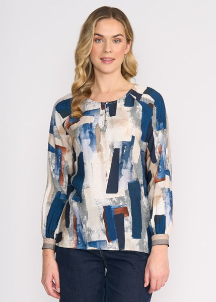 Foil</p>Razzle Dazzle Blouse</p>(Modern Art)