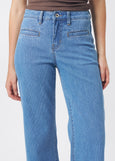 Kireina</p>Freya Ribbed Jean</p>(Ribbed Mid Blue)