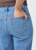 Kireina</p>Freya Ribbed Jean</p>(Ribbed Mid Blue)