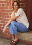 Kireina</p>Freya Ribbed Jean</p>(Ribbed Mid Blue)