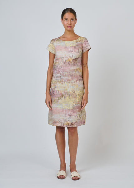 Naturals by O&J</p>Cap Sleeve Linen Dress</p>(Jardin)