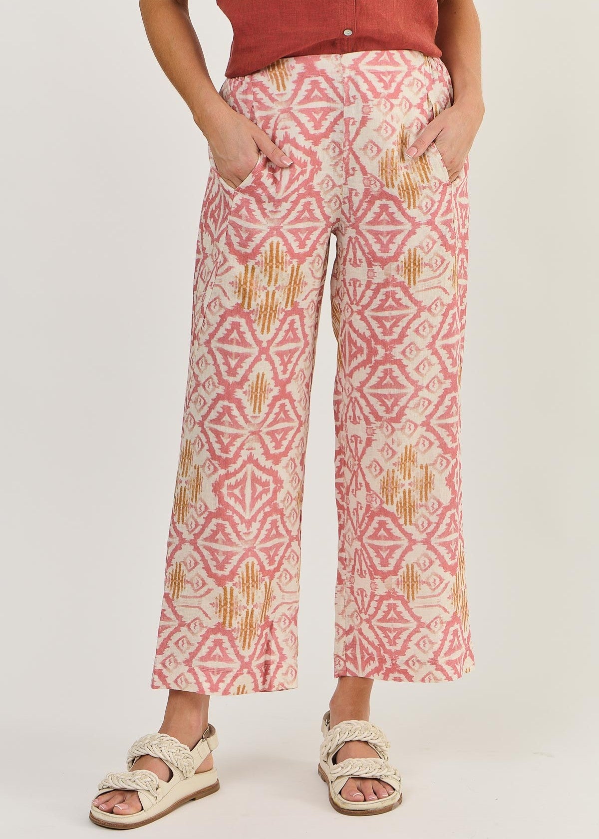 Naturals by O&J</p>Wideleg Pant</p>(Ikat)