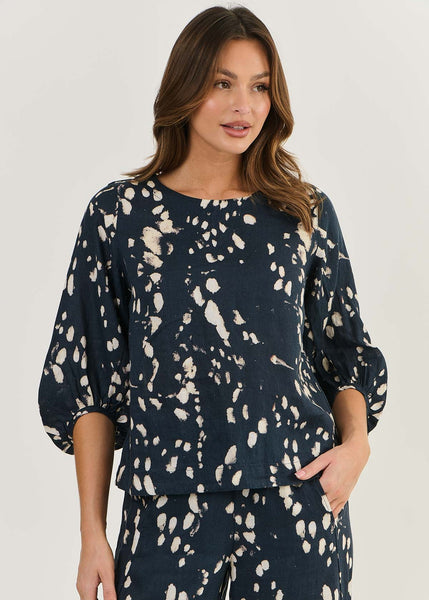 Naturals by O&J</p>Soft Sleeve Blouse</p>(Universe)