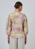 Naturals by O&J</p>Gathered Sleeve Blouse</p>(Jardin)