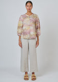 Naturals by O&J</p>Gathered Sleeve Blouse</p>(Jardin)
