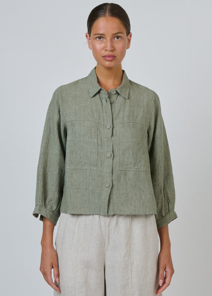 Naturals by O&J</p>Linen Jacket</p>(Artichoke)