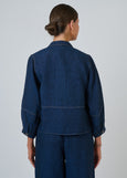 Naturals by O&J</p>Linen Jacket With Patch Pockets</p>(Eclipse)