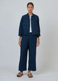 Naturals by O&J</p>Linen Jacket With Patch Pockets</p>(Eclipse)