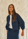 Naturals by O&J</p>Linen Jacket With Patch Pockets</p>(Eclipse)