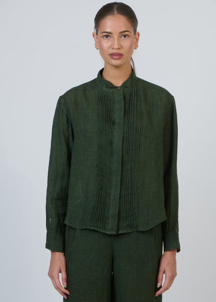 Naturals by O&J</p>Pintuck Shirt</p>(Myrtle)