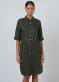 Naturals by O&J</p>Button Through Dress</p>(Topiary)