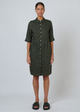 Naturals by O&J</p>Button Through Dress</p>(Topiary)