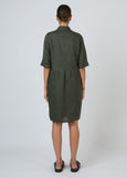 Naturals by O&J</p>Button Through Dress</p>(Topiary)