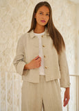 Naturals by O&J</p>Linen Jacket</p>(Sand)