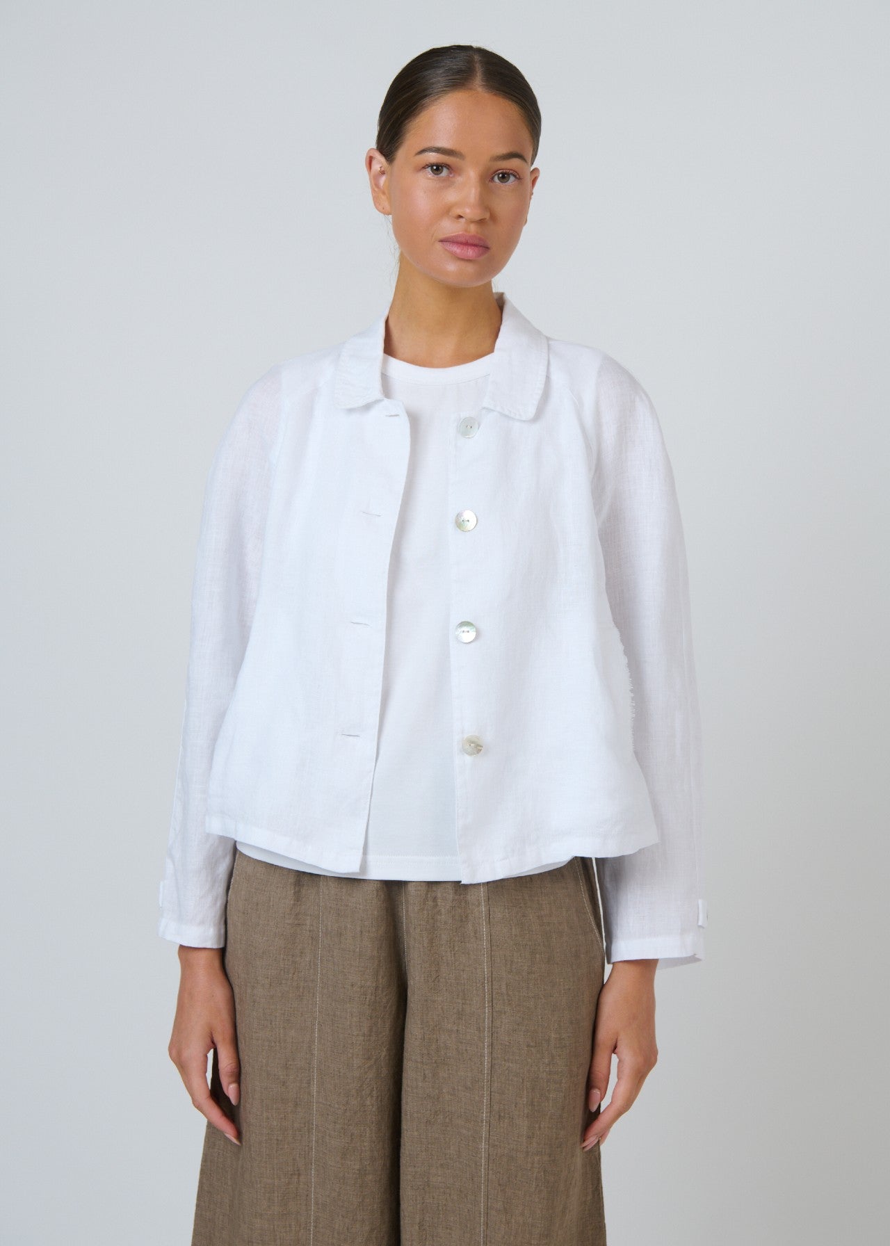 Naturals by O&J</p>Linen Jacket</p>(White)