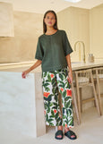 Naturals by O&J</p>Contrast Stitch Top</p>(Topiary)