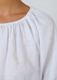 Naturals by O&J</p>Gathered Blouse</p>(White)