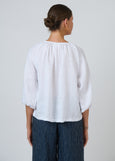 Naturals by O&J</p>Gathered Blouse</p>(White)
