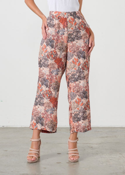 Homes & Fallon</p>Printed Wide Leg Pant</p>(Native Trees Print)