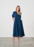 Homes & Fallon</p>Seersucker dress</p>(Navy)