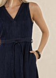 Humidity Lifestyle</p>Ivy Denim Midi Dress</p>(Dark Blue)