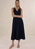 Humidity Lifestyle</p>Ivy Denim Midi Dress</p>(Dark Blue)