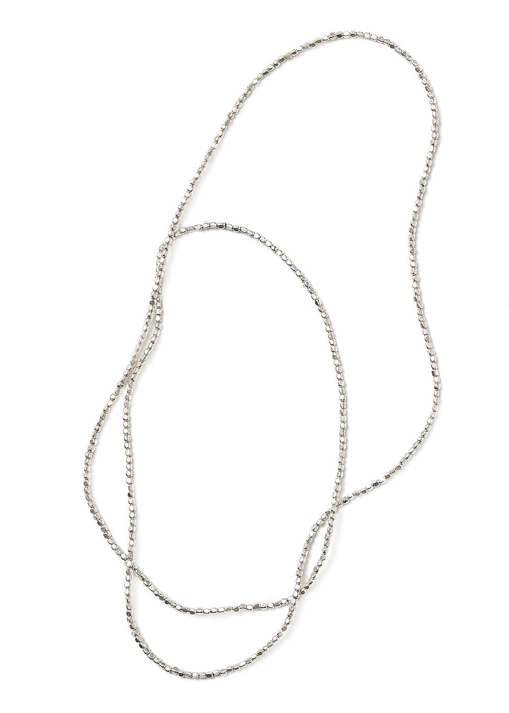 Fog Linen Work</p>Silver Beads Necklace