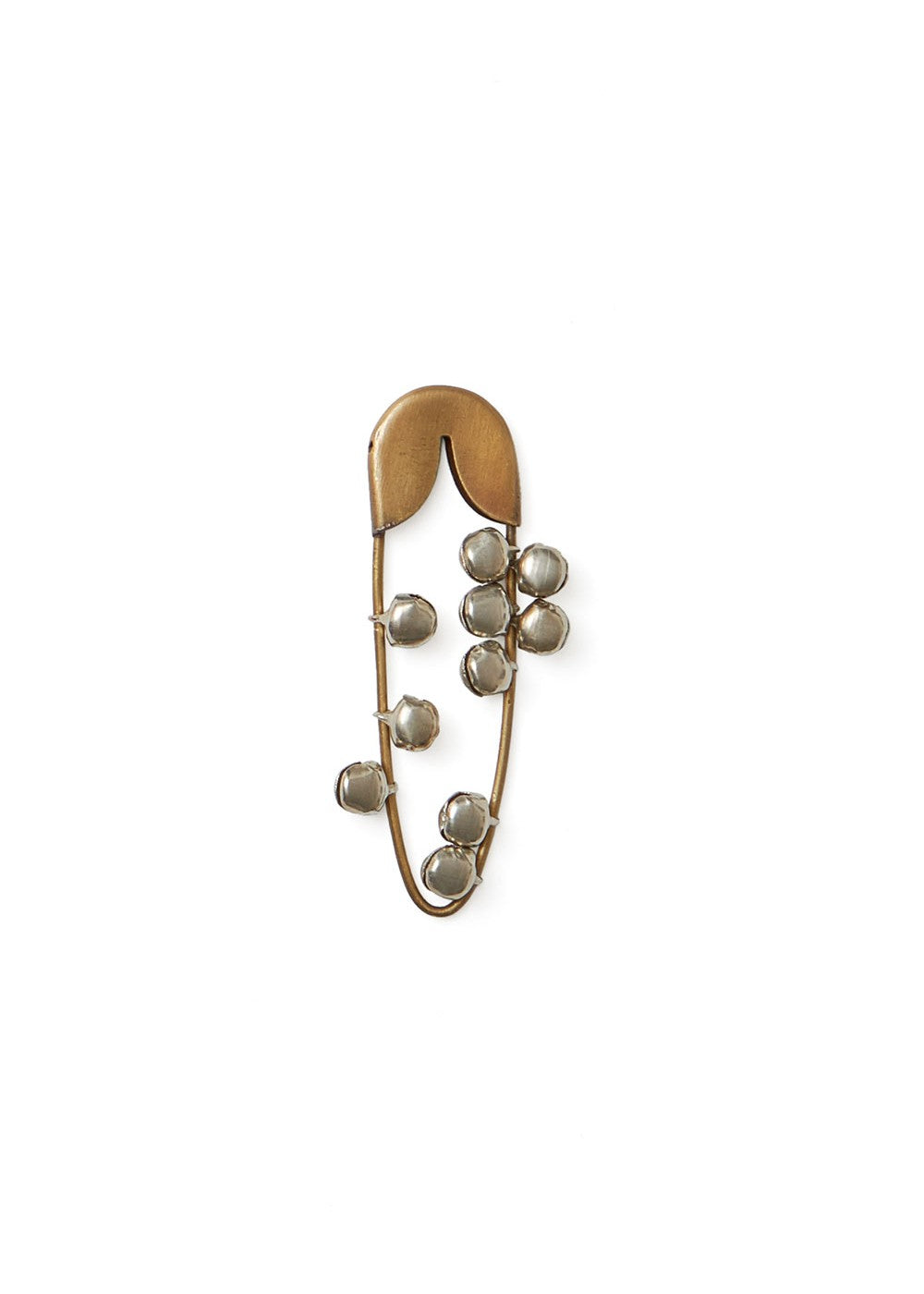 Fog Linen Work</p>Brass Safety Pin Bells