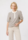 Kireina</p>Jacqueline Top</p>(Chocolate/White Stripe)