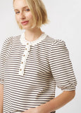 Kireina</p>Jacqueline Top</p>(Chocolate/White Stripe)