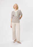 Kireina</p>Jacqueline Top</p>(Chocolate/White Stripe)