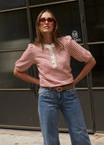 Kireina</p>Jacqueline Top</p>(Red/White Stripe)