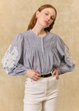 Louise Misha</p>Jally Shirt</p>(Blue Coast Stripes)