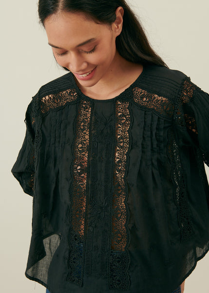 Louise Misha</p>Jeannine Blouse</p>(Black)